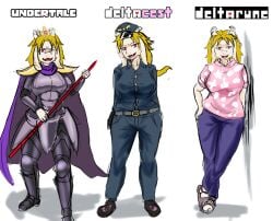 1girls 2d armor asgore_dreemurr asgurl_dreemurr big_breasts blonde_hair breasts color crossgender deltacest deltarune father futanari goat hawaiian_shirt mother mtf_crossgender police police_hat police_officer police_uniform policewoman rule_63 sonshota sonwushlong tagme undertale undertale_(series) voluptuous wide_hips