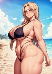 1girls 2023 ai_generated big_breasts female_focus female_only hi_res high_resolution highres looking_at_viewer mommy naruto naruto_(classic) naruto_(series) naruto_shippuden oatmealdood sideboob stable_diffusion swimsuit tsunade wet_body wet_clothes