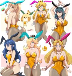 ! 2023 6+girls 7girls :3 alternate_costume animal_crossing anthro armpits ass bare_shoulders big_ass big_breasts big_butt blonde_hair blue_eyes blue_hair breast_size_difference breasts bunny_ears bunny_girl bunny_tail bunnysuit butt byleth_(fire_emblem) byleth_(fire_emblem)_(female) cleavage clothed clothing crown dat_ass dog female female_only fire_emblem fire_emblem:_three_houses fire_emblem_awakening flat_chest furry green_hair hi_res huge_ass isabelle_(animal_crossing) karbuitt kneeling large_ass large_breasts latex long_hair looking_at_viewer looking_back lucina_(fire_emblem) mario_(series) metroid metroid_(creature) navel nintendo open_mouth pointy_ears princess_peach princess_rosalina princess_zelda purple_eyes samus_aran shiny_clothes shoes simple_background smile standing super_smash_bros. tagme the_legend_of_zelda thick_thighs tight_clothing voluptuous white_background wide_hips year_of_the_rabbit zelda_(a_link_between_worlds)