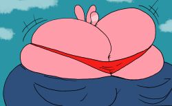 1girls aged_up anthro anthro_only ass ass_cleavage big_ass bunny butt_crack cartoon_network chowder colossal_ass fat female female_focus female_only gigantic_ass hips huge_ass hyper hyper_ass lagomorph lagomorph_humanoid large_ass motion_lines overweight overweight_female panini panini_(chowder) panties pink_fur pulling_down_pants rabbit sinkcandycentral thick_thighs thighs underwear wardrobe_malfunction wide_hips