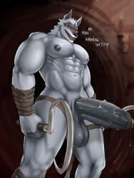 bara big_penis death_(puss_in_boots) furry furry_only male_only muscular muscular_male penis puss_in_boots_the_last_wish solo solo_male wolf yoruunsfw