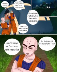 android_18 ass chichi comic comic_cover dark_hair dragon_ball dragon_ball_super dragon_ball_z krillin kuririn mini_comic son_goku