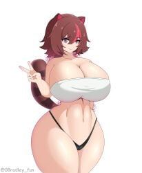 1girls big_ass big_breasts bradleyfun? femdom_note latam_virtual_youtuber long_hair owozu rakkun tail thighs virtual_youtuber voluptuous vtuber vtuberfanart