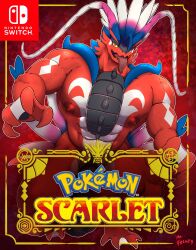 ancient_pokemon anthro balls barely_visible_balls barely_visible_genitalia barely_visible_penis big_balls big_penis blue_markings box_art convenient_censorship erection generation_9_pokemon genitals half-closed_eyes hi_res humanoid_genitalia humanoid_penis kneeling koraidon legendary_pokemon looking_at_viewer male male_only markings membrane_(anatomy) mr._frenzy muscular muscular_anthro muscular_male narrowed_eyes nintendo nintendo_switch nipples paradox_pokemon penis penis_towards_viewer plumage pokemon pokemon_(species) pokemon_sv red_body red_eyes solo tongue tongue_out vein white_markings yellow_sclera