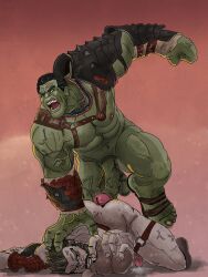 big_balls big_breasts big_feet big_muscles big_nipples big_penis gay gladiator gladiator_hulk hulk hulk_(series) hulk_gladiator male_only marvel planet_hulk