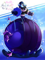 big_breasts blueberry_inflation breasts female spherical_inflation splatoon sunken_head sunken_limbs wolforb2000