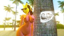 1girls 3d arsonist beach breasts criminal dark_skin female female_only garry's_mod gmod hand_on_hip human human_female human_only laying_down legally legally_girl lmao mask masked_female naked nipples nude pussy resort solo sunset terrorist thighs tree tropical watch water xd