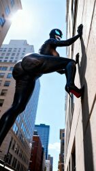 1girls ai_generated big_ass big_butt black_body booty female marvel she-venom symbiote symbiote_suit venom venom_(marvel) venom_(marvel_rivals)