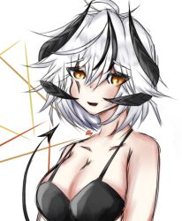 2020 artist_upload bigoldstinker bikini horns oc original_character self_upload sfw succubus white_hair yellow_eyes