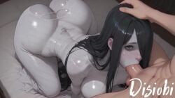 abs ai_generated ai_generated_video ai_slop ai_video all_fours animated artist_name ass black_hair blushing_female disobi fellatio ghost_girl grey_eyes hair_over_one_eye hand_on_another's_head navel oral_sex pale-skinned_female penis penis_in_mouth sadako_yamamura testicles the_ring torn_clothes video