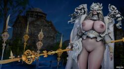 balancers_(nightreign) elden_ring elden_ring_nightreign fromsoftware huge_breasts tall_female weapon weapon-bequeathed_harmonia