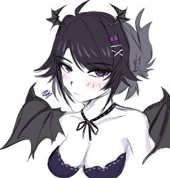 2024 artist_upload bigoldstinker gargoyle grey_hair oc original_character purple_eyes purple_hair self_upload sfw succubus