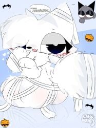 ... 1boy1girl 1female1male ai_upscaled artist_name ass bat big_ass blush blush_lines ch_wenda_(artist) ch_wendy_(artist) digital_media_(artwork) english_text feline foxcatth404_(artist) furry gray_(sprunki) halloween_costume halloween_theme heart hi_res high_quality high_resolution incredibox incredibox_mod mouth_open mummy_wrappings pumpkin smug_face sprunki talking_to_partner thai_text thinking upscaled waifu2x wenda_(sprunki) white_body