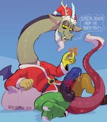 discord (mlp) from christmas by spicyramen