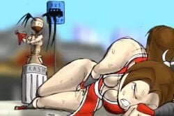 after_wedgie animated big_breasts bottomless bottomless_female breasts covering_crotch covering_nudity dhim embarrassed embarrassed_nude_female fatal_fury hand_on_crotch hands_on_crotch holding_panties holding_underwear ibuki_(street_fighter) indecent_exposure king_of_fighters legs mai_shiranui no_panties no_undies pain panties panties_stolen red_panties red_thong red_underwear red_undies smile stolen_panties street_fighter tagme thong thong_panties thong_stolen trash_can underwear underwear_stolen undies undies_stolen unworn_panties video wedgie wedgied_female