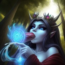 1boy 1girls adventure_forest adventurer ai_assisted ai_generated blowjob blue_eyes cocksucking crown cum_dripping_from_mouth cum_hungry cum_in_mouth cumming_in_mouth dark_hair dominant_female dryad erect_penis erection fantasy fellatio fellatio_domination female femdom forced_blowjob forest forest_nymph glowing grey_skin magic magic_blowjob magic_circle magic_fellatio male nature nonconsenting_male oral oral_sex penis penis_in_mouth penis_summoning penis_through_portal pointy_ears portal portal_sex pov ritual seductive_expression seductive_look sucking sucking_glans sucking_penis summoning wetnightmare