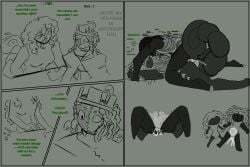1x1x1x1 ambiguous_penetration comic creampied crying crying_with_eyes_open cum_in_pussy dialogue english_text inhuman_genetalia luvrrbee mini_comic overstimulated overstimulation penis riding riding_penis roblox robloxian self_upload selfcest shapeshifter tagme text unique_penis untitled_roblox_game
