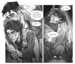 2boys 2d 2d_(artwork) academy anal anal_sex arcane arcane_jayce arcane_viktor ass ass_focus beard bearded bed bedroom bedroom_sex bigger_male bigger_penetrating_smaller black_and_grey black_and_white blush bred bred_cuntboy breeding brown_hair closed_eyes clothed_sex comic comic_page cum cum_in_ass cum_in_pussy cuntboy cuntboy/male cuntboy_focus cuntboy_penetrated cute cute_face dark-skinned_male dark_hair dark_skin deep_penetration dialogue digital_media_(artwork) disabled_male doggy_style doggy_style_position dripping_cum dripping_wet english_text exposed_ass face feet fucking_good_and_hard gay gay_male gay_sex hand_on_arm hands holding house hugging humping intersex jayce jayce_talis jayvik jeje_(dmmd_jj) kneeling kneeling_on_ground korean_text league_of_legends legs light-skinned_male looking_back looking_pleasured loving_couple loving_it loving_sex lube male male/male male_focus male_only moaning moaning_in_pleasure mole mole_above_mouth muscular muscular_male naked_male page_1 pale_skin part_1 partially_clothed partially_clothed_male penis pov pov_male praise romantic_couple sex size_difference skinny_male smaller_male smaller_penetrated smiling smiling_at_partner soft standing standing_sex suit suit_and_tie suit_jacket sweet thighs trans_male trans_man twink vaginal_penetration vaginal_sex viktor_(league_of_legends) yaoi