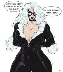 1girls 2025 alluring alternate_version_available big_breasts black_cat_(marvel) black_lipstick blue_eyes bodysuit breasts bursting_breasts choker collar color colored commission commission_art curvaceous curvaceous_body curvaceous_female curvaceous_figure curvaceous_hips curvy curvy_body curvy_female curvy_figure curvy_hips dominant_female enticing eyelashes eyemask eyeshadow felicia_hardy female hands_on_breasts hands_on_own_breasts hips holding_breasts huge_breasts large_breasts looking_at_viewer marvel marvel_comics mask masked masked_female massive_breasts open_bodysuit open_clothes pinup round_breasts seducing seductive seductive_look shiny shiny_breasts shiny_clothes shiny_skin simple_background skin_tight spider-man_(series) superheroine teasing teasing_viewer temptation tempting tempting_viewer text text_bubble thick thick_as_fuck thick_breasts thick_hips thick_lips thick_thighs tight_clothes tight_clothing unzipped unzipped_bodysuit voluptuous voluptuous_female white_background white_fur white_hair wide_hips xanman_art zipper zipper_down zipper_pull_tab
