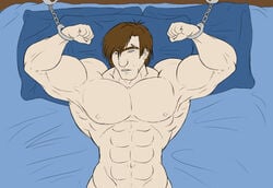 abs bara biceps big_muscles bondage captain_falcon f-zero handcuffs male male_only muscle muscles nintendo pecs yaoi