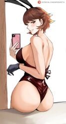 atlus big_butt butt color female female_only nero_watch persona persona_3 sideboob solo tagme yukari_takeba