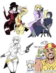 blackmore_(jjba) dr._ferdinand hey_ya!_(jjba) johnny_joestar jojo's_bizarre_adventure magenta_magenta mannungei pocoloco ringo_roadagain rule_63 stand_(jjba) steel_ball_run wekapipo