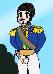 2boys army army_uniform big_balls big_penis boots brazil clothed clothing cum ejaculation gay historical history male_only marcan072 military_uniform pedro_i_of_brazil royal royalty simón_bolívar simon_bolivar solo solo_male uniform vein veiny_penis yaoi