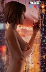 1girl 1girls 3d blender blender_(software) blender_cycles bob_cut city cityscape female female_only full_color life_is_strange max_caulfield meresti_fx merestifx no_penetration pinup sfm solo solo_female wine wine_glass