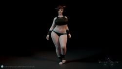 3d 3d_render animated blender blender_(software) mei_(overwatch) mp4 no_sound overwatch shorter_than_30_seconds shorter_than_one_minute sportswear tagme theropedude video walk_cycle walking