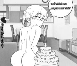 big_butt birthday black_and_white kobayashi kobayashi-san_chi_no_maidragon void_creator