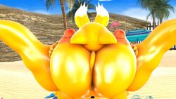 3d 3d_model beach beach_towel beach_umbrella blueapple face_between_breasts feet_out_of_frame female_pov heart huge_breasts huge_nipples legs mating_press mobian mobian_(species) mobian_bat rouge_the_bat sega sonic_(series) sonic_adventure_2 sonic_the_hedgehog_(series) spread_legs tails