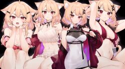 blonde_hair cat_ears cat_tail catgirl neonbeat red_eyes squchan_(vtuber) virtual_youtuber vyugen