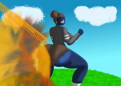 1girls afro_puffs ass bailey_moabrina_(fetishstarboy) big_ass bob-omb brap bubble_butt dumptruck_ass fart fart_cloud fart_fetish farting fat_ass fetishstarboy jamaicanhedgie08 mario_(series) medium_breasts nintendo no_mouth original_character squatting straining theflaminghedgie