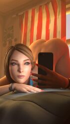 3d bedroom blender cabezadeperro00 cg chloe's_bedroom female life_is_strange phone rachel_amber selfie solo_female