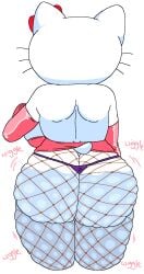 ass_cleavage big_ass bubble_butt butt_crack clothing dream-cassette hello_kitty hello_kitty_(character) hello_kitty_(series) hoshime kitty_white sanrio thick_thighs transparent_background