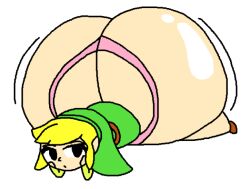 2023 ass_cleavage ass_wiggle big_ass big_butt black_eyes boy butt_crack butt_wiggle clothed clothed_male clothes gay human link male male_only ms_paint nintendo no_background pixiv poorly_made the_legend_of_zelda the_legend_of_zelda:_the_wind_waker the_wind_waker thong toon_link toony torbincrow1987 white_background wind_waker yellow_hair young