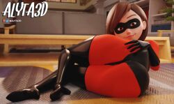 1girls 3d_(artwork) ass big_ass big_breasts blender helen_parr lewdality milf pixar smooth_skin solo_female tagme the_incredibles