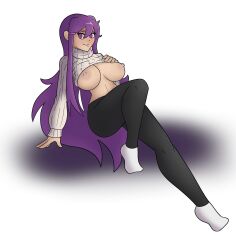 yuri (doki doki literature club) from doki doki literature club by broomsdoodles