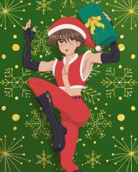 bakugan bakugan_battle_brawlers censored christmas christmas_outfit christmas_present clothed dan_kuso davey_devil gay male male_only tight_clothing ugly yaoi