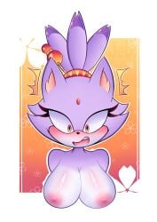 anthro blaze_the_cat breasts gold_eyes jelx lunar_blaze nipples purple_skin sega sonic_(series) sonic_forces_speed_battle sonic_the_hedgehog_(series)