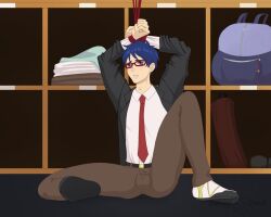 clothed davey_devil free! gay male male_only rei_ryugazaki tied tied_hands yaoi