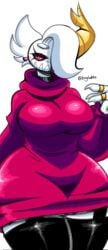 big_breasts breasts buglatte faker_(lofiglade) hair_over_one_eye horn large_breasts lofiglade marblebit pixelsoda ring ring_(jewelry) rings smolmarble thick_thighs thighs