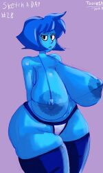 1girls big_breasts blue_eyes blue_hair blue_skin breasts busty female female_only gem_(species) huge_breasts lapis_lazuli_(steven_universe) large_breasts looking_at_viewer massive_breasts nipples page_28 panties solo steven_universe thick_thighs thighhighs tool01k wide_hips