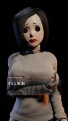 3d animated big_breasts black clothing coraline lewdality medium_hair other_mother solo_female sound tagme text video