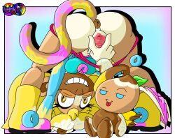 absurd_res anthro anus ass ass_up bent_over bottomwear bottomwear_down chao_(sonic) clothed clothing duo eggbot15 fan_character female genitals haplorhine hi_res lana_the_monkey looking_back mammal monkey panties panties_down pants pants_down partially_clothed primate pussy sega sonic_(series) sonic_the_hedgehog_(series) spread_butt spread_legs spreading underwear underwear_down