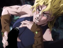 bizarre blushing clothed cum dio_brando edit gay jojo's_bizarre_adventure male noriaki4life red_eyes stardust_crusaders stone_ocean