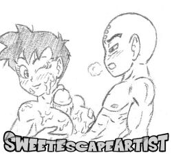 cum cum_on_face cumshot dragon_ball dragon_ball_super female krillin kuririn sweetescapeartist videl