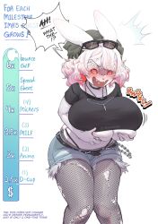 blush blushing_profusely breast_expansion bursting_breasts crossed_legs grabbing_own_breast growth_drive ima_(imabunbun) imabunbun red_eyes tagme thick_thighs wide_hips