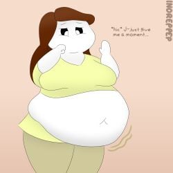 bbw big_belly big_breasts embarrassed fat let_me_explain_studios rebecca_parham youtube youtuber