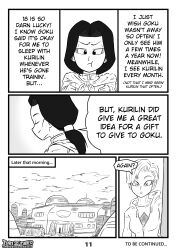 android_18 black_eyes black_hair chichi comic dragon_ball dragon_ball_super dragon_ball_z housewife krillin kuririn sweetescapeartist